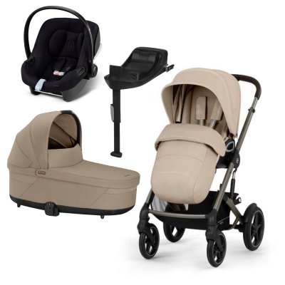 Cybex Talos Kompletní kočárek + Autosedačka + Základna - Taupe/Almond Beige