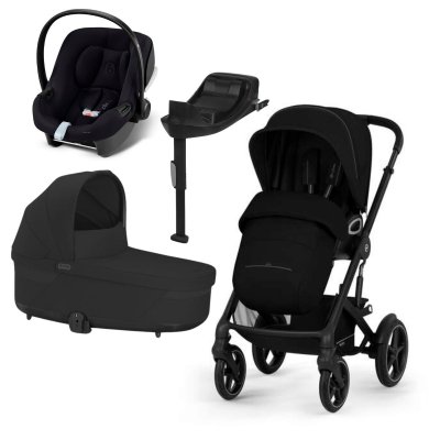 Cybex Talos Kompletní kočárek + Autosedačka + Základna - Black/Moon Black