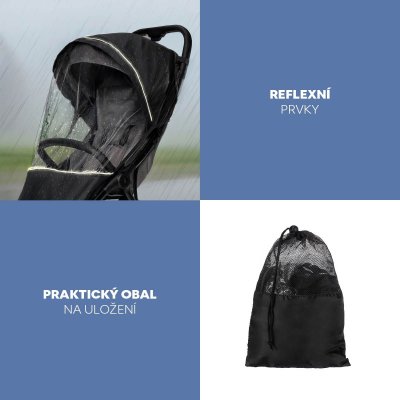 Zopa Univerzální pláštěnka na kočárek Exclusive - Black - obrázek