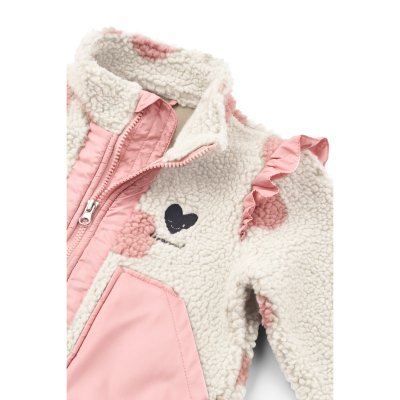 Liewood Noam Dětská fleecová mikina s volánky - Spot Dot Sandy/Rose Blush mix, vel. 110 - obrázek