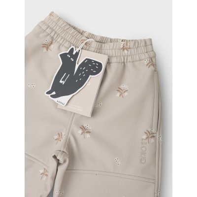 Leokid Softshellové kalhoty Vic - Silver Cloud Flower, vel. 110 - obrázek