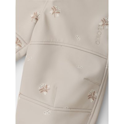 Leokid Softshellové kalhoty Vic - Silver Cloud Flower, vel. 110 - obrázek