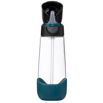 b.box Láhev na pití s brčkem 600 ml - Night Vision - obrázek