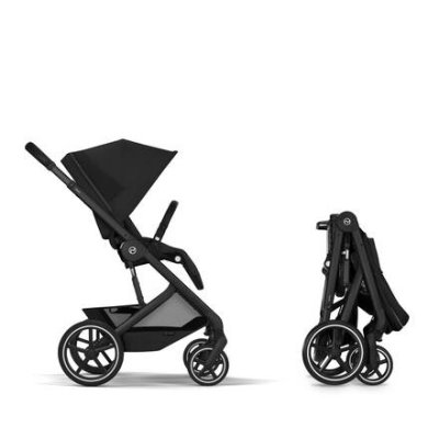 Cybex Balios S Lux Kompletní kočárek se skládací korbou - Black/Moon Black - obrázek