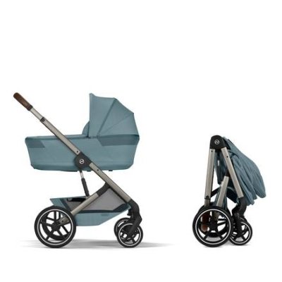 Cybex Balios S Lux Kompletní kočárek se skládací korbou - Taupe/Stormy Blue - obrázek
