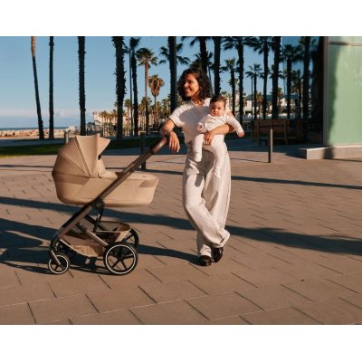 Cybex Balios S Lux Kompletní kočárek se skládací korbou - Taupe/Almond Beige - obrázek