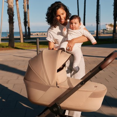 Cybex Balios S Lux Kompletní kočárek se skládací korbou - Taupe/Almond Beige - obrázek