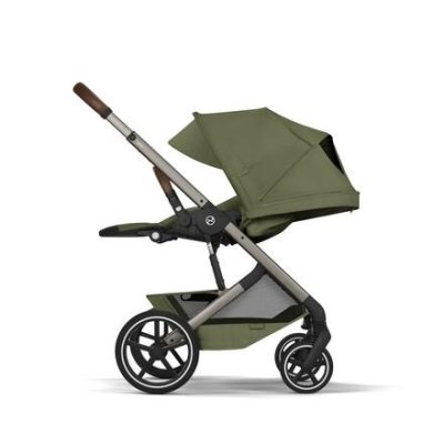 Cybex Balios S Lux Kompletní kočárek se skládací korbou - Taupe/Moss Green - obrázek