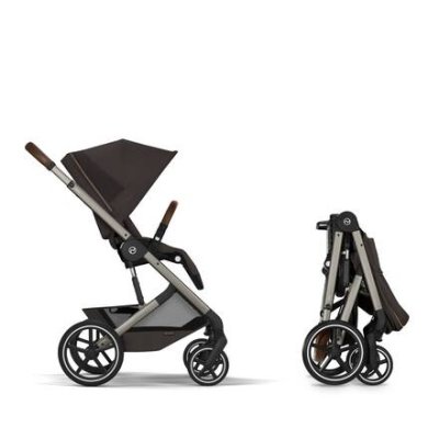 Cybex Balios S Lux Kompletní kočárek se skládací korbou - Taupe/Chocolate Brown - obrázek
