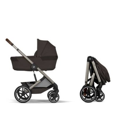 Cybex Balios S Lux Kompletní kočárek se skládací korbou - Taupe/Chocolate Brown - obrázek