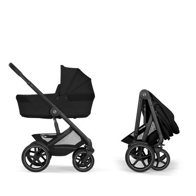 Cybex Talos S Lux Kompletní kočárek se skládací korbou New - Black/Moon Black - obrázek