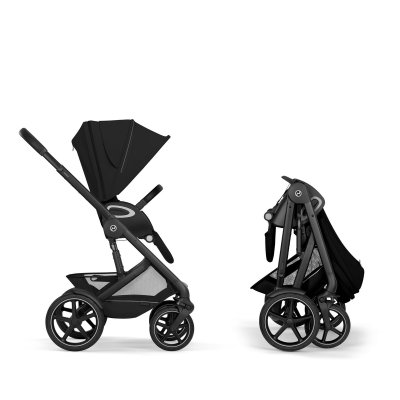 Cybex Talos S Lux Kompletní kočárek se skládací korbou New - Black/Moon Black - obrázek
