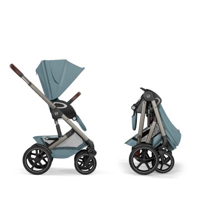 Cybex Talos S Lux Kompletní kočárek se skládací korbou New - Taupe/Stormy Blue - obrázek