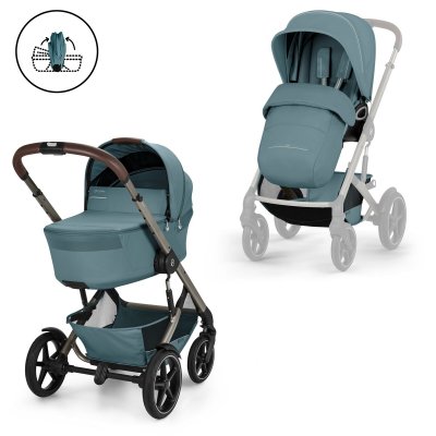 Cybex Talos S Lux Kompletní kočárek se skládací korbou New - Taupe/Stormy Blue