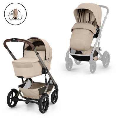 Cybex Talos S Lux Kompletní kočárek se skládací korbou New - Taupe/Almond Beige