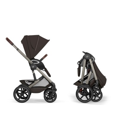 Cybex Talos S Lux Kompletní kočárek se skládací korbou New - Taupe/Chocolate Brown - obrázek