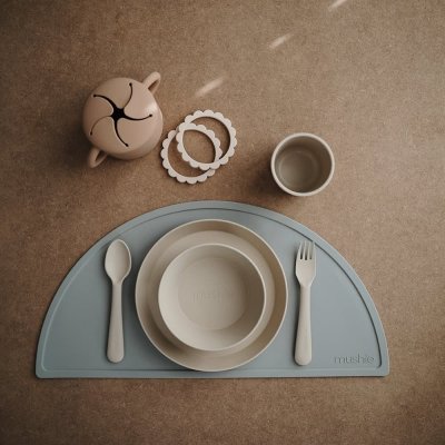 Mushie Sada dětských misek - Vanilla, 2 ks - obrázek