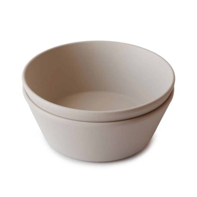Mushie Sada dětských misek - Vanilla, 2 ks