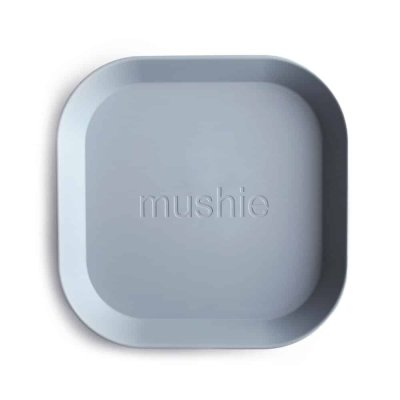 Mushie Sada dětských hranatých talířů - Cloud, 2 ks - obrázek
