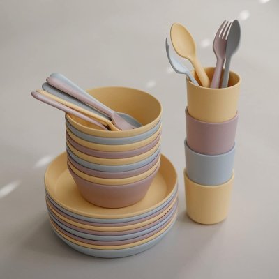 Mushie Sada dětských talířů - Soft Lilac, 2 ks - obrázek