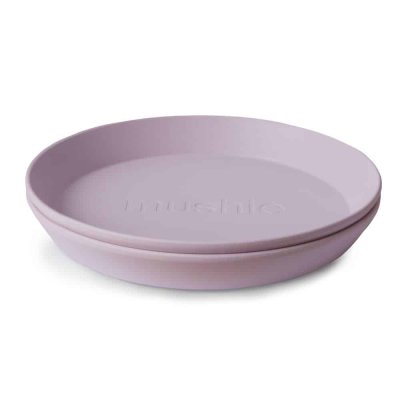 Mushie Sada dětských talířů - Soft Lilac, 2 ks