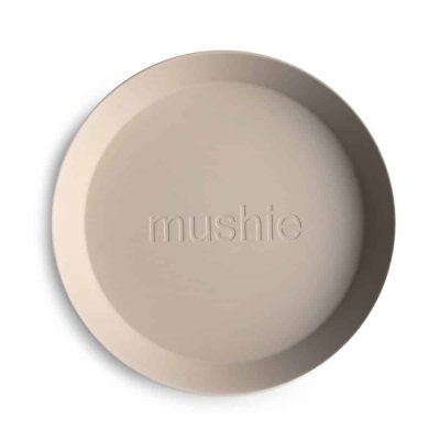 Mushie Sada dětských talířů - Vanilla, 2 ks - obrázek