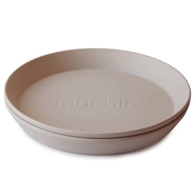 Mushie Sada dětských talířů - Vanilla, 2 ks