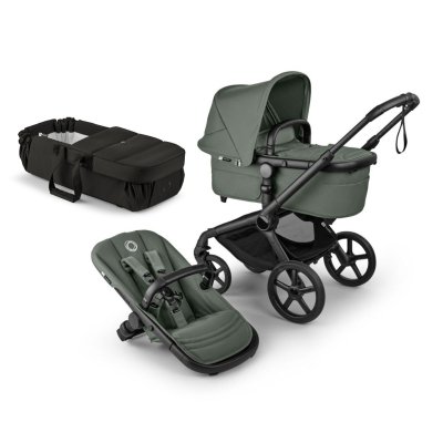 Bugaboo Fox5 Renew Kompletní set + Novorozenecké hnízdo - Black/Forest Green