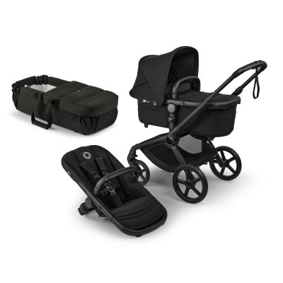 Bugaboo Fox5 Renew Kompletní set + Novorozenecké hnízdo - Black/Heritage Black