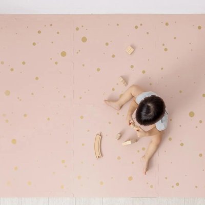 Nido Nido Pěnová hrací podložka - Pink and Gold Confetti - obrázek