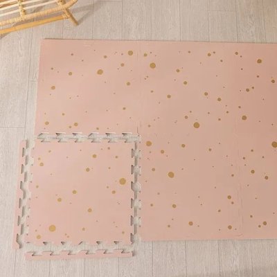 Nido Nido Pěnová hrací podložka - Pink and Gold Confetti - obrázek
