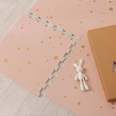 Nido Nido Pěnová hrací podložka - Pink and Gold Confetti - obrázek
