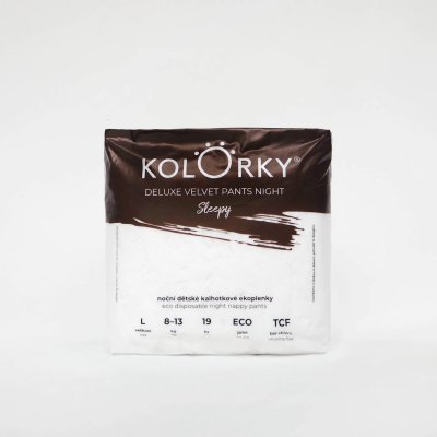 Kolorky DeLuxe Velvet Pants Night Jednorázové Eko plenky L - Sleepy - obrázek
