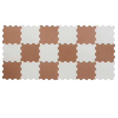 Nido Nido  Pěnová hrací podložka Puzzle 18ks - Caramel/Ivory White - obrázek