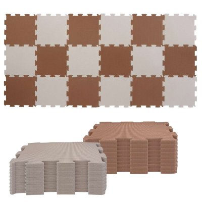 Nido Nido  Pěnová hrací podložka Puzzle 18ks - Caramel/Sandstone