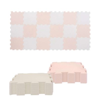 Nido Nido  Pěnová hrací podložka Puzzle 18ks - Ivory White/Vanilla