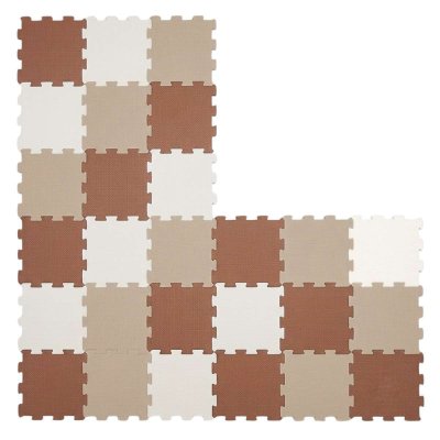 Nido Nido  Pěnová hrací podložka Puzzle 27ks - Caramel/Ivory White/Sandstone - obrázek