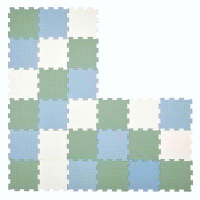 Nido Nido  Pěnová hrací podložka Puzzle 27ks - Sage Green/Ivory White/Dusty Blue - obrázek