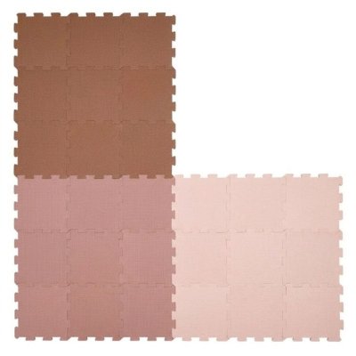 Nido Nido  Pěnová hrací podložka Puzzle 27ks - Vanilla/Taupe Pink/Caramel - obrázek