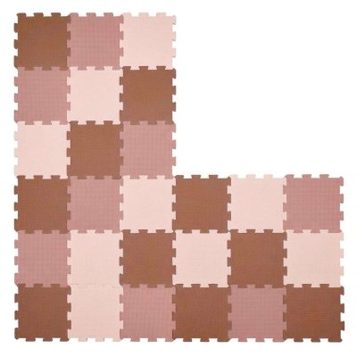Nido Nido  Pěnová hrací podložka Puzzle 27ks - Vanilla/Taupe Pink/Caramel - obrázek