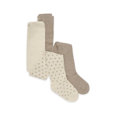Minymo Punčochy se vzorem 2 ks - Simply Taupe, vel. 56/62