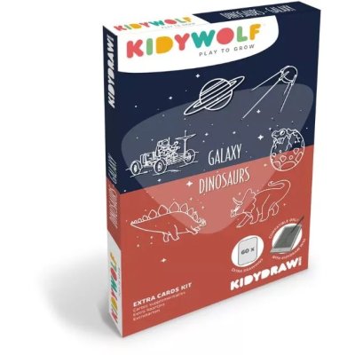 Kidywolf Doplňkové karty Kidydraw Mini - Galaxie a dinosauři