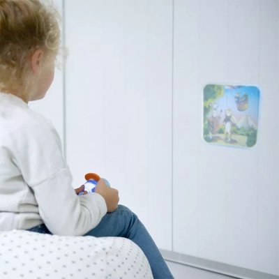 Kidywolf Dětská kapesní promítačka Kidyslide - Modrá - obrázek