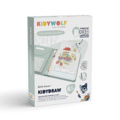 Kidywolf Podsvícený tablet na kreslení Kidydraw - Food, 6 + - obrázek