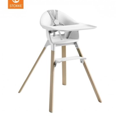 Stokke Clikk Židlička + Set bryndáků - White/Aqua/Grey - obrázek