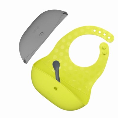 Stokke Clikk Židlička + Set bryndáků - White/Lime/Grey - obrázek