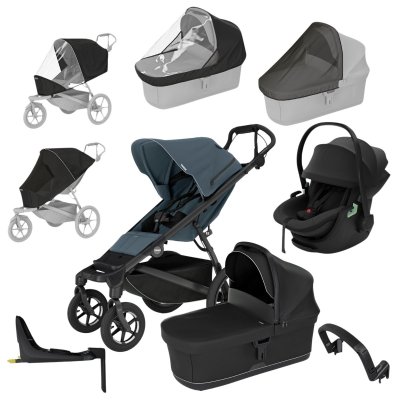 Thule Urban Glide 4-Wheel Kompletní kočárek + Autosedačka Maple + Základna + Příslušenství - Slate/B