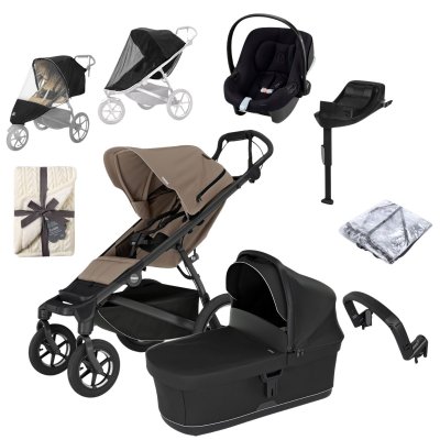 Thule Urban Glide 4-Wheel Kompletní kočárek + Autosedačka a příslušenství - Taupe/Black