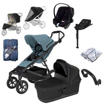 Thule Urban Glide 4-Wheel Kompletní kočárek + Autosedačka a příslušenství - Blue/Black