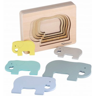 Kindsgut dřevěné puzzle zvířátka - Slon